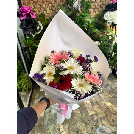 RENKLİ GERBERA BUKETİ